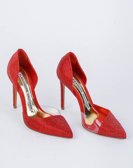 Picture of RED ANGELINA SUEDE LEATHER PUMPS