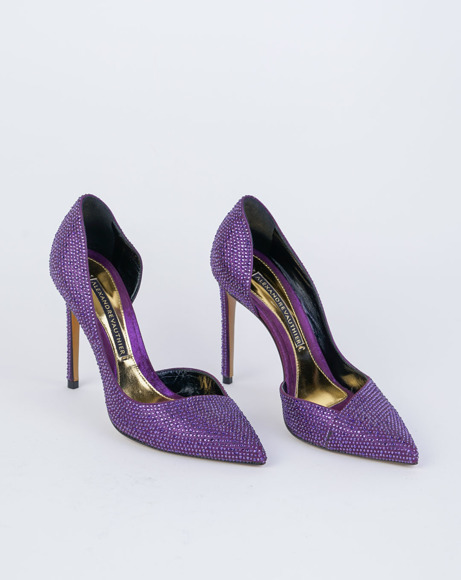 Picture of LEATHER PUMPS IN PURPLE