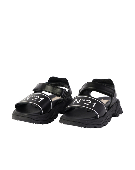 Picture of TOUCH-STRAP LOGO BLACK SANDALS