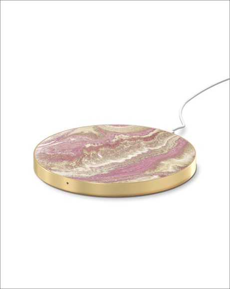 Picture of GOLDEN BLUSH MARBLE QI CHARGER