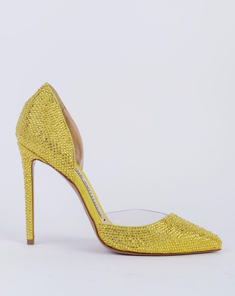 Picture of YELLOW ANGELINA SUEDE LEATHER PUMPS