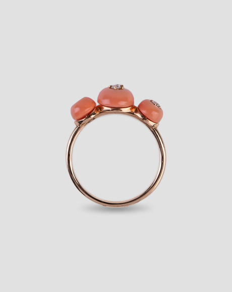 Picture of DIA & CORAL SUULIN VENUS COLL RING