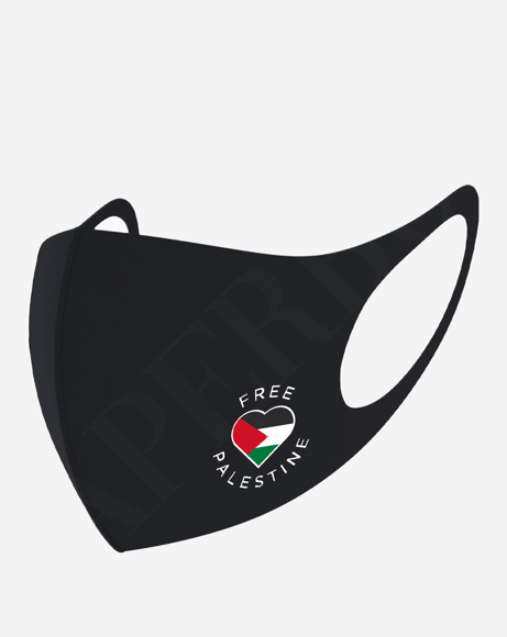 Picture of PALESTINE FREE HEART MASK-BLACK