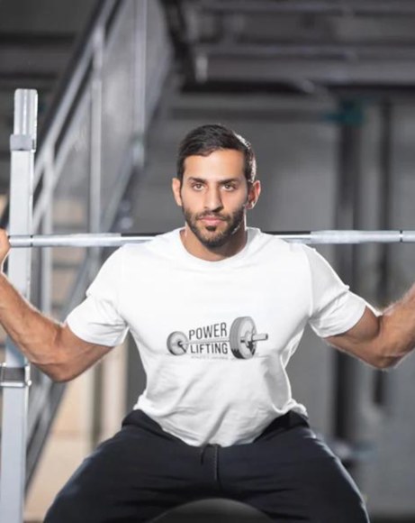 Picture of POWER LIFTING WHITE T-SHIRT