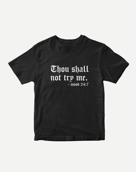 Picture of THOU SHALL NOT T-SHIRT-BLACK