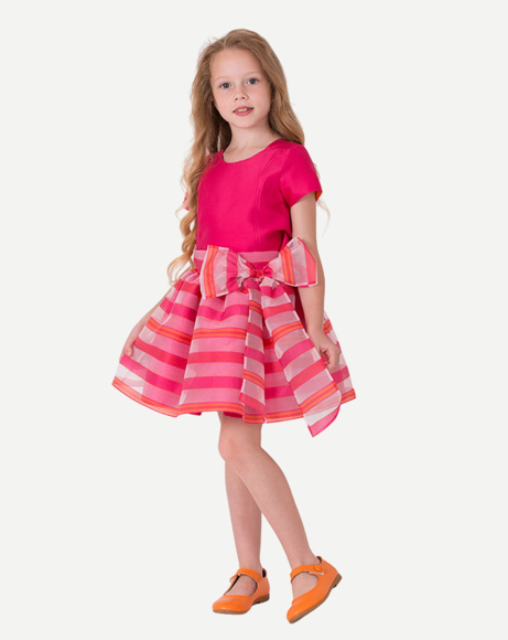 Picture of BLOUSE & SKIRT-FUCHSIA